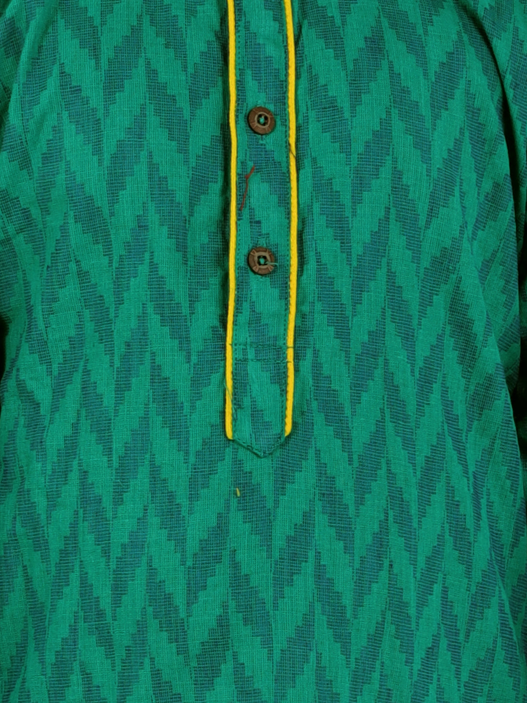 KID1 Chevron Weave Handloom Kurta Pyjama Turquoise
