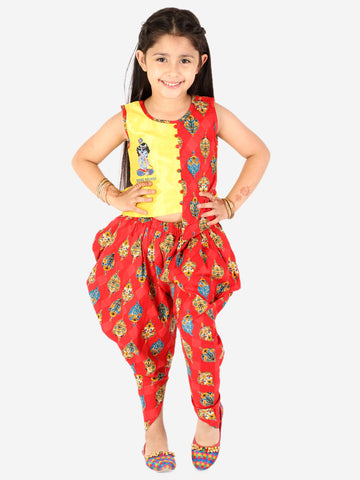 KID1 Radhe Krishna Dhoti Set Yellow