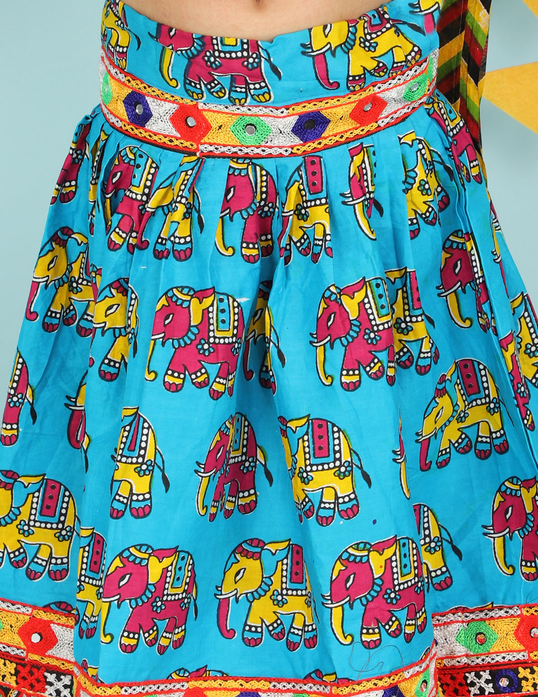 KID1 Ethnic Print Lehenga Choli Blue