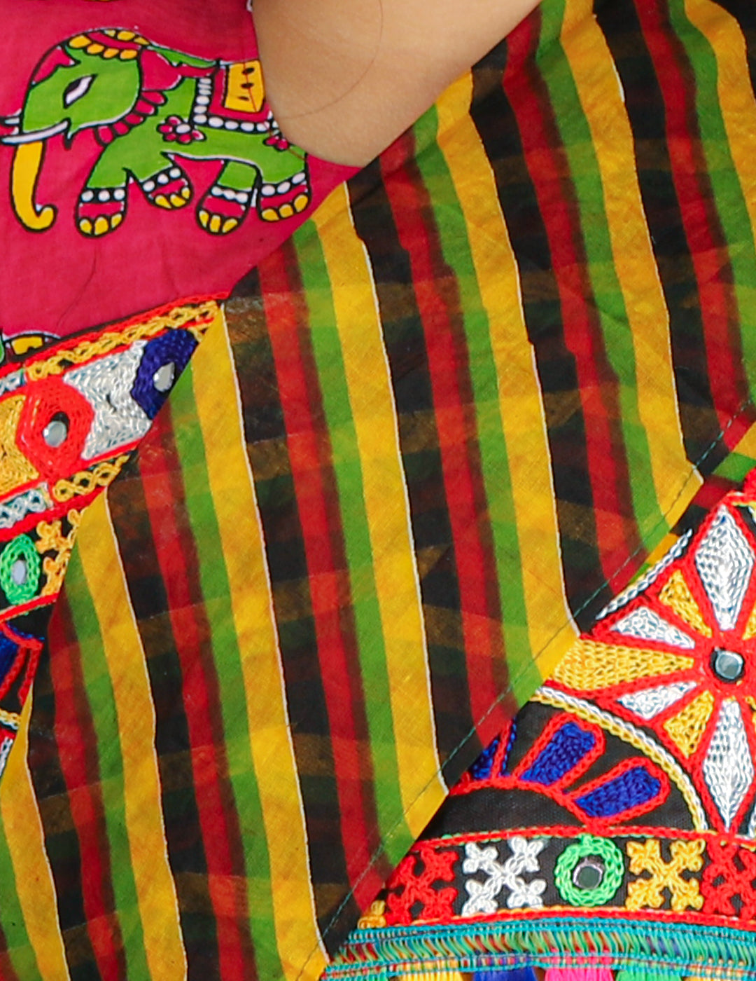 KID1 Ethnic Print Lehenga Choli Pink