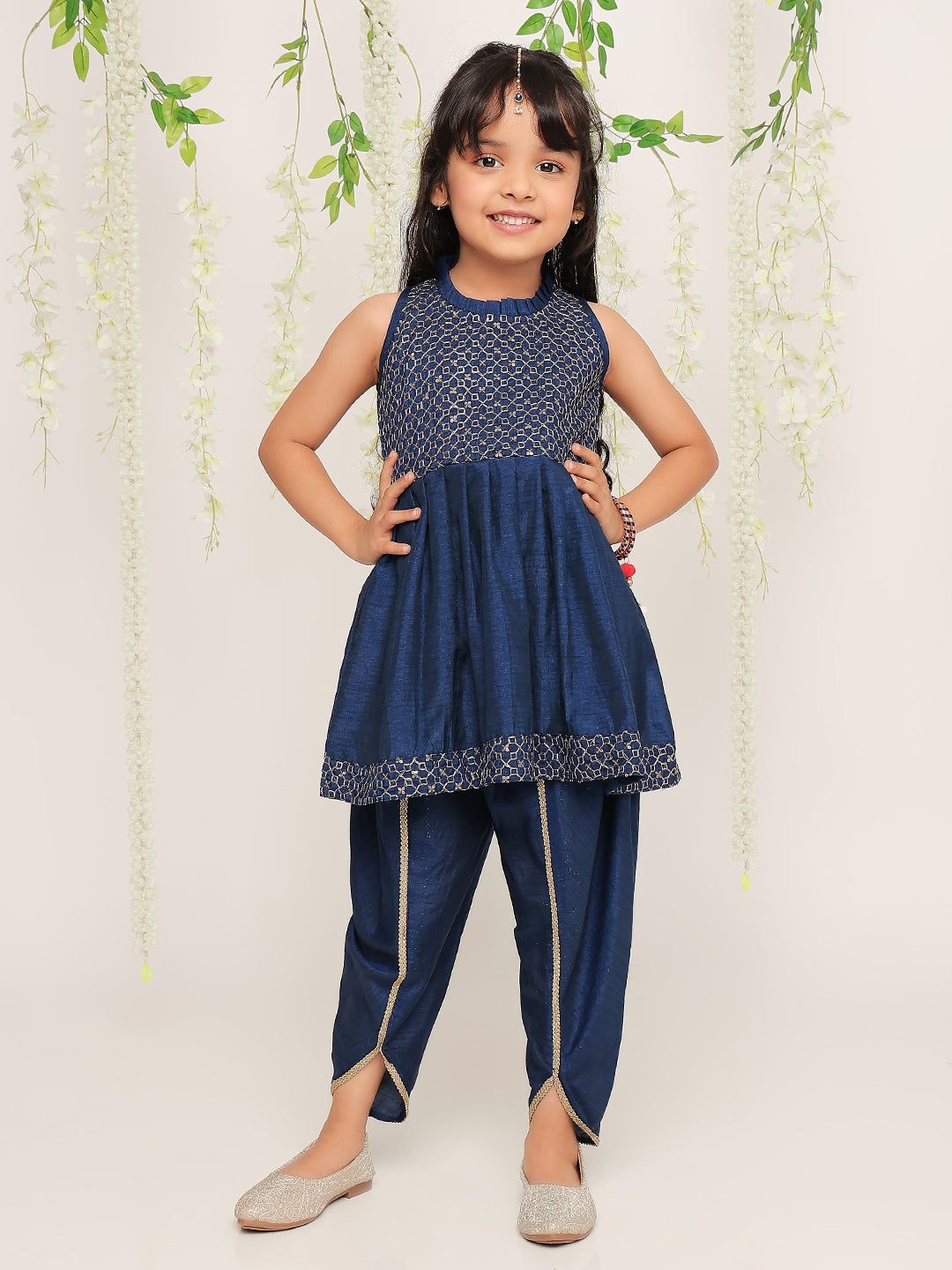 KID1 Anmol Nytara Peplum Dhoti Set Blue