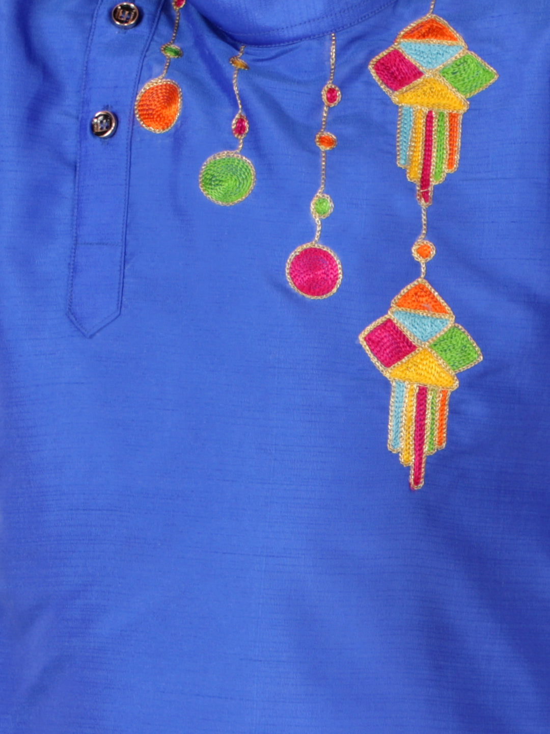KID1 Utsav Embroidered Cross Cut Kurta Dhoti Blue