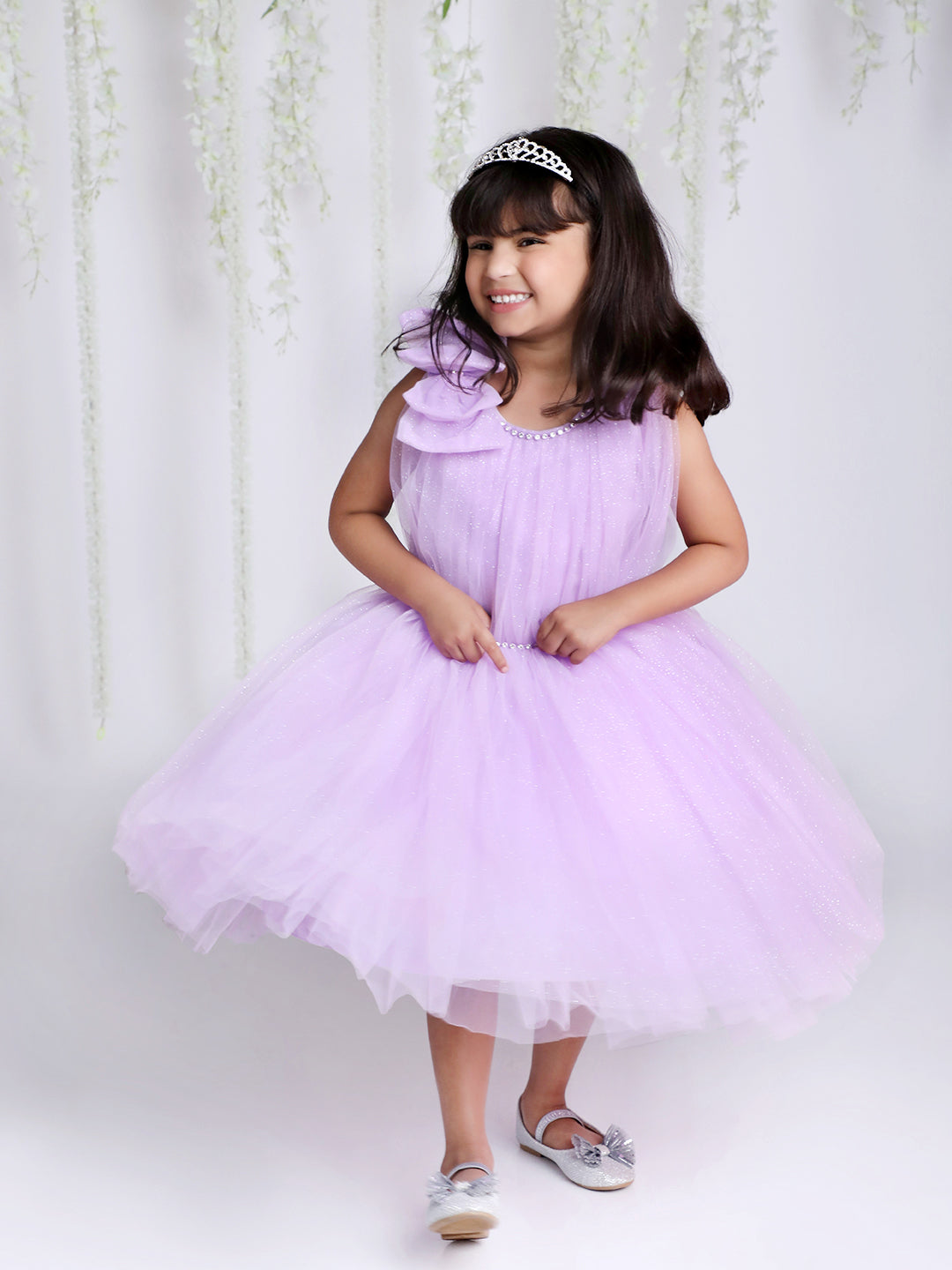 KID1 Lilac Swirl Party Dress Purple