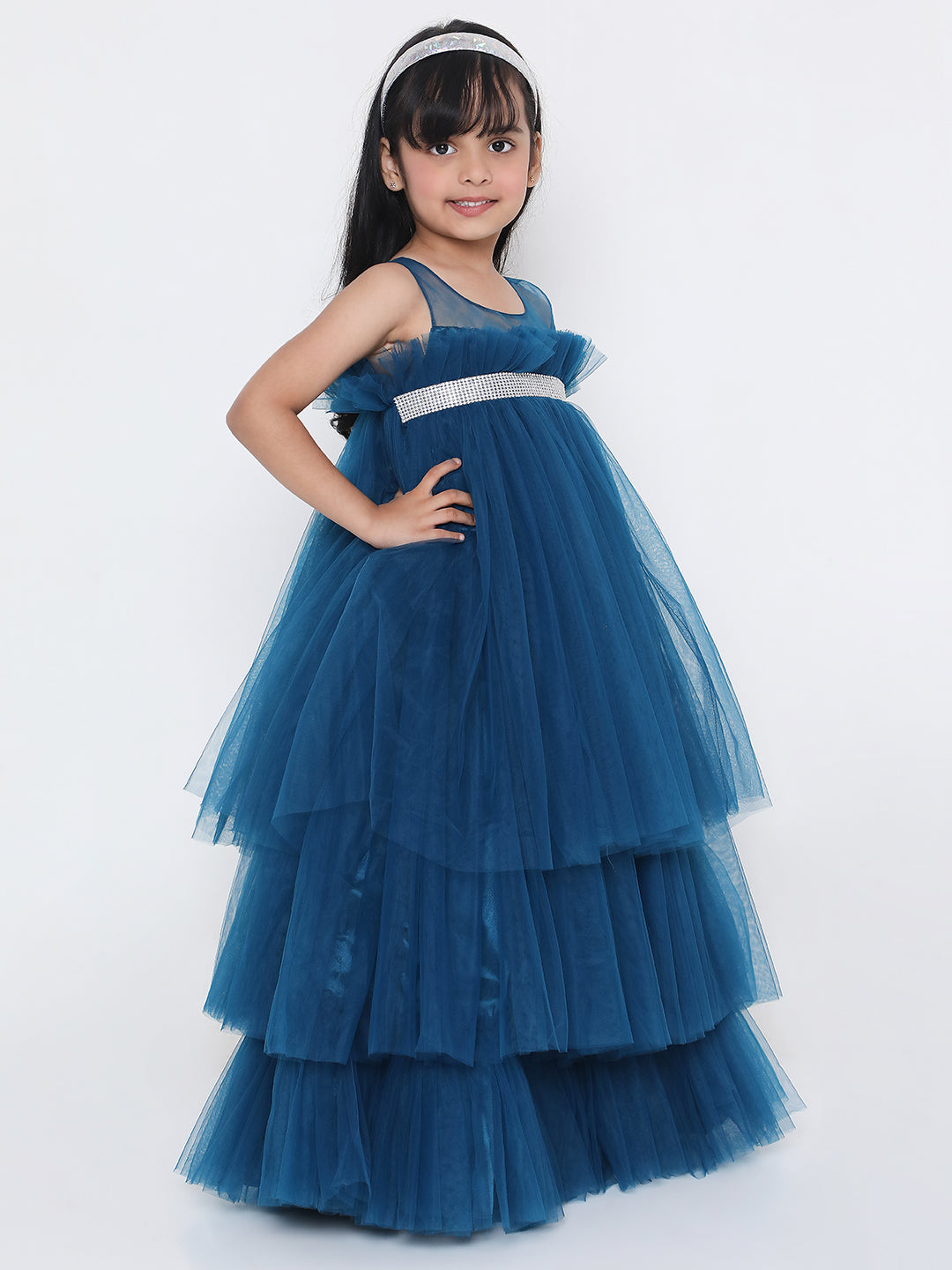 KID1 The Luna Party Dress Blue