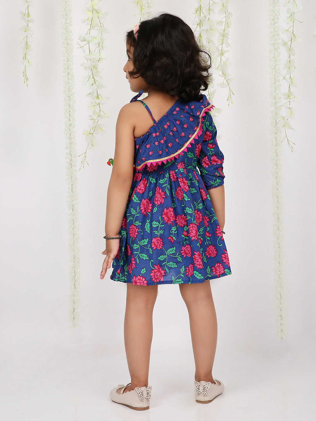 KID1 Lotus Frilly Summer Frock Blue