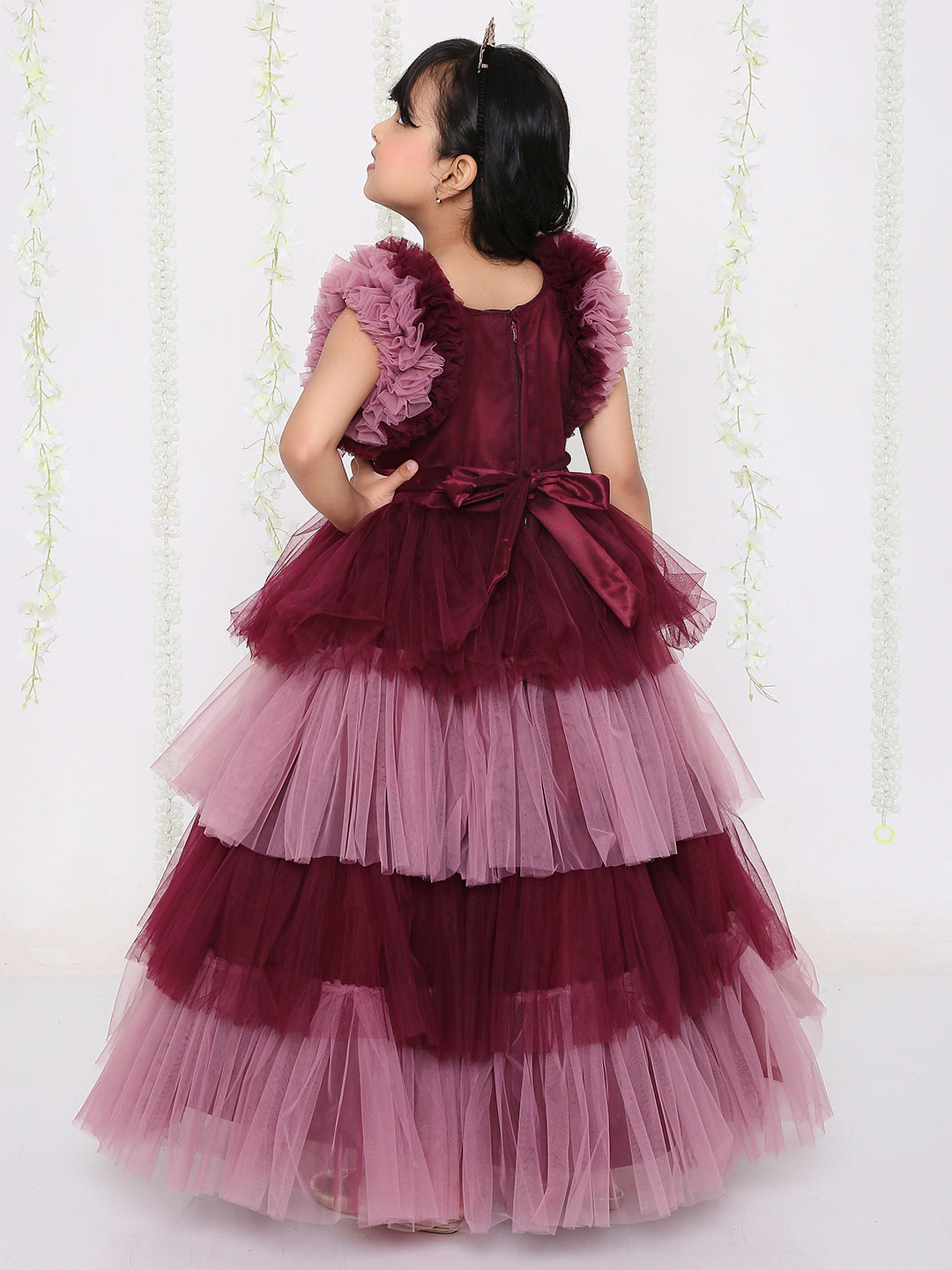 KID1 The Cinderella Party Dress Wine