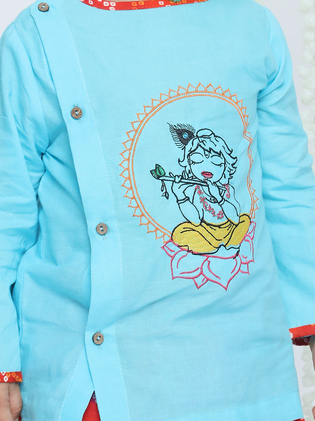 KID1 Ethnic Krishna Dress Blue