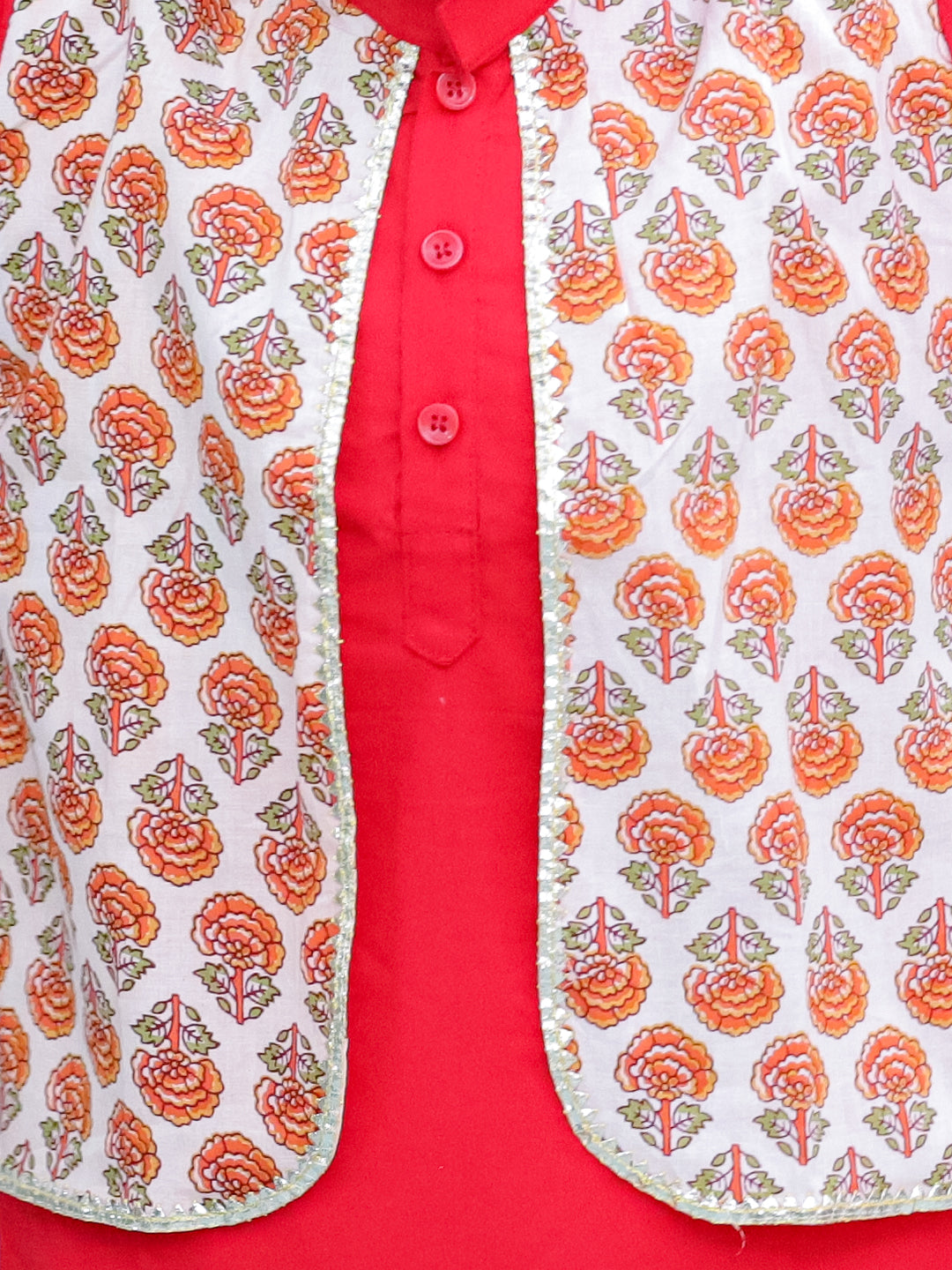 KID1 Baana Block Print Kurta Pyjama White