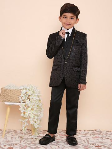 KID1 5 Pcs Party Wear Suit Set Black