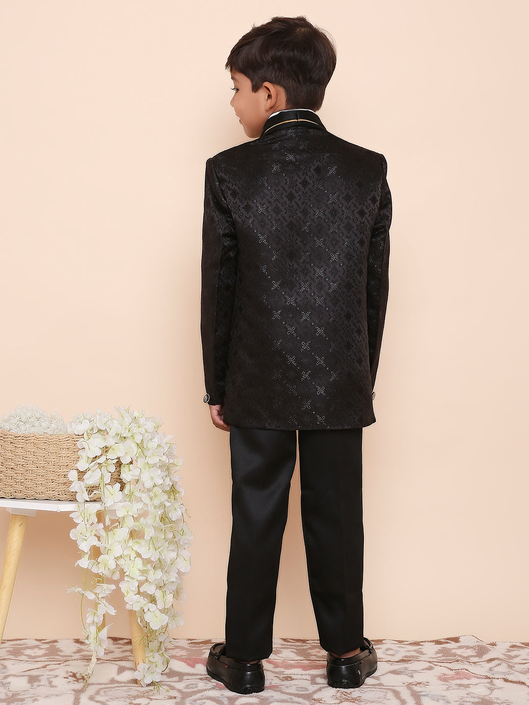 KID1 5 Pcs Party Wear Suit Set Black