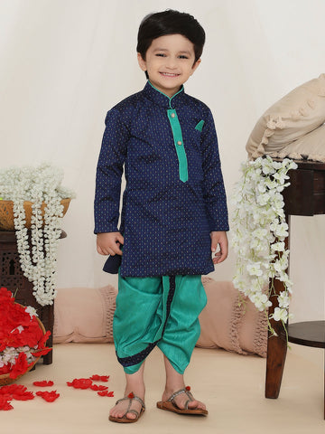 KID1 Gopalan Silk Kurta Dhoti Set Blue