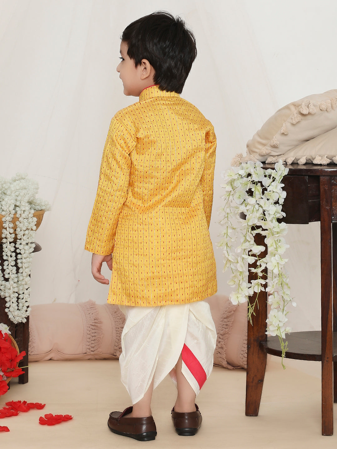 KID1 Gopalan Silk Kurta Dhoti Set Yellow