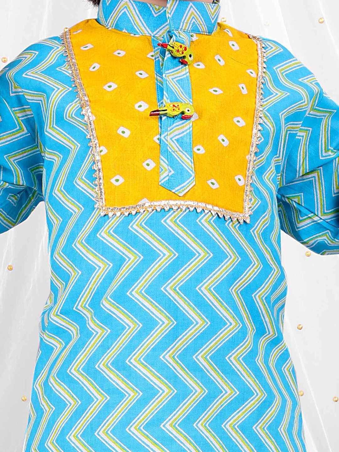 KID1 Boys Jhankar Sibling Set Yellow