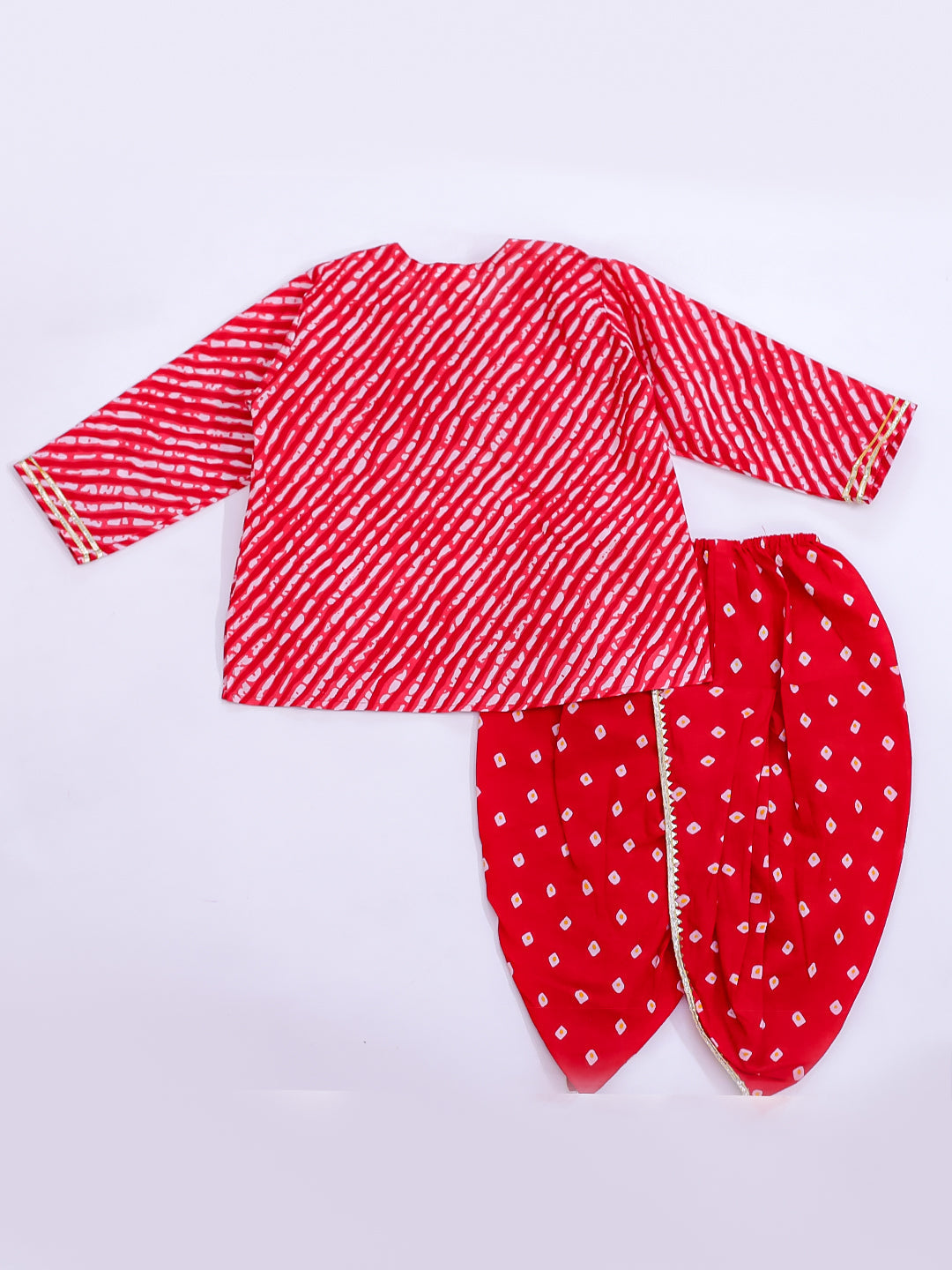 KID1 Bela Kurta With Dhoti Red