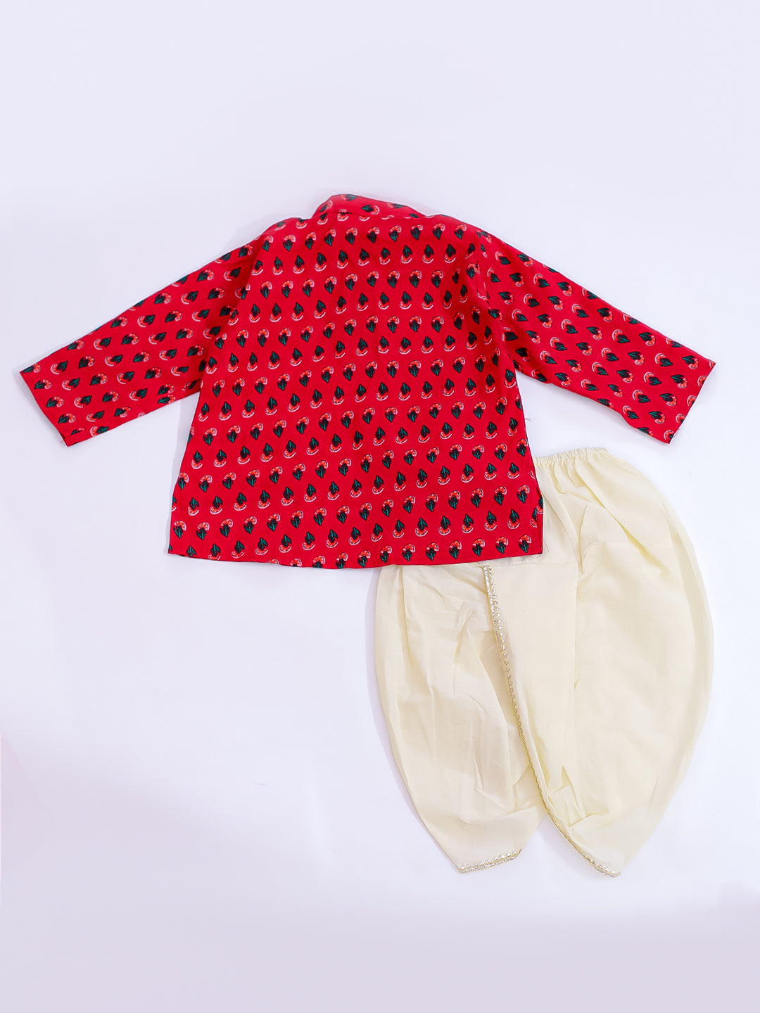 KID1 Infant Printed Kurta Dhoti Set Maroon
