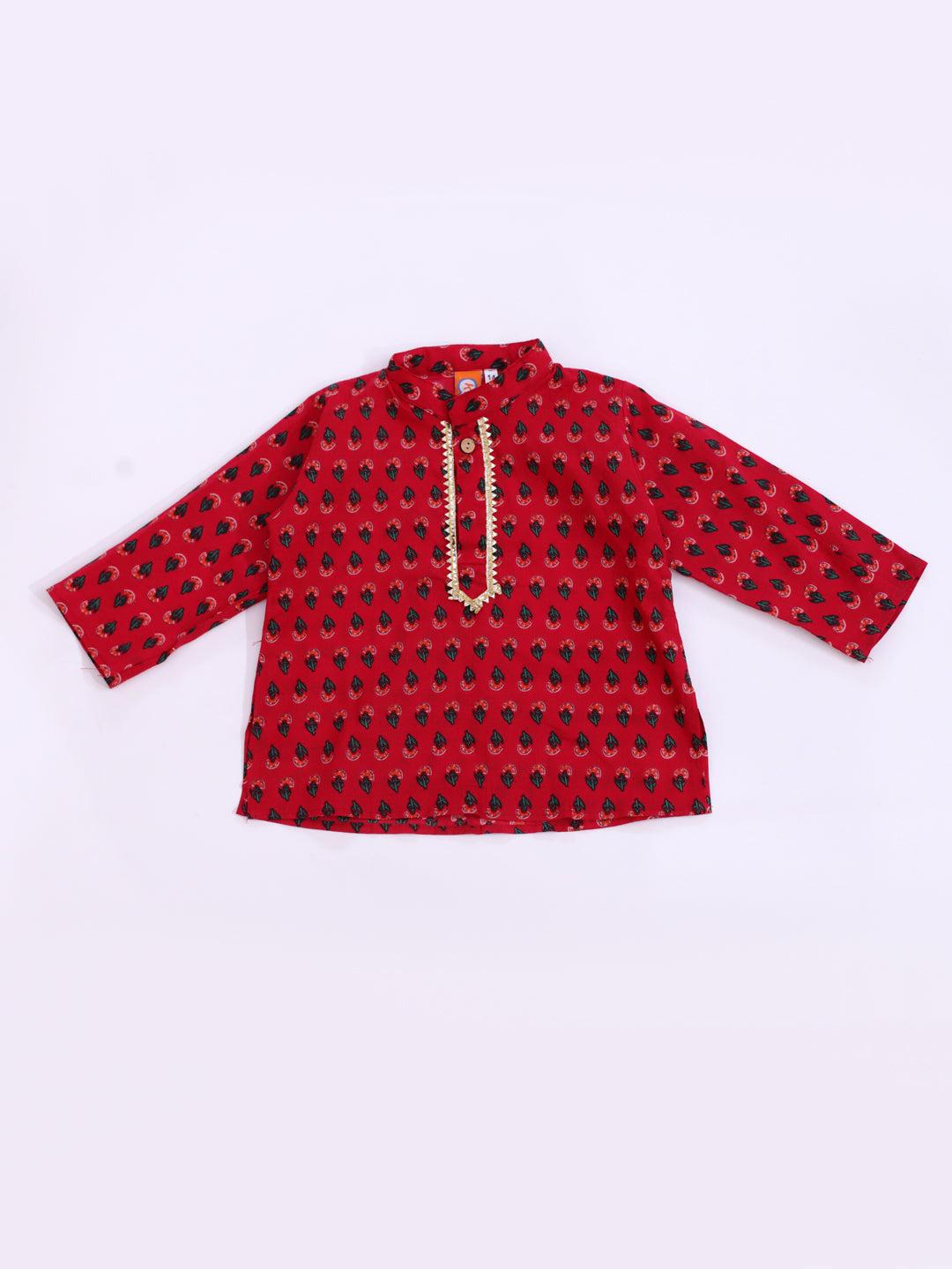KID1 Infant Printed Kurta Dhoti Set Maroon