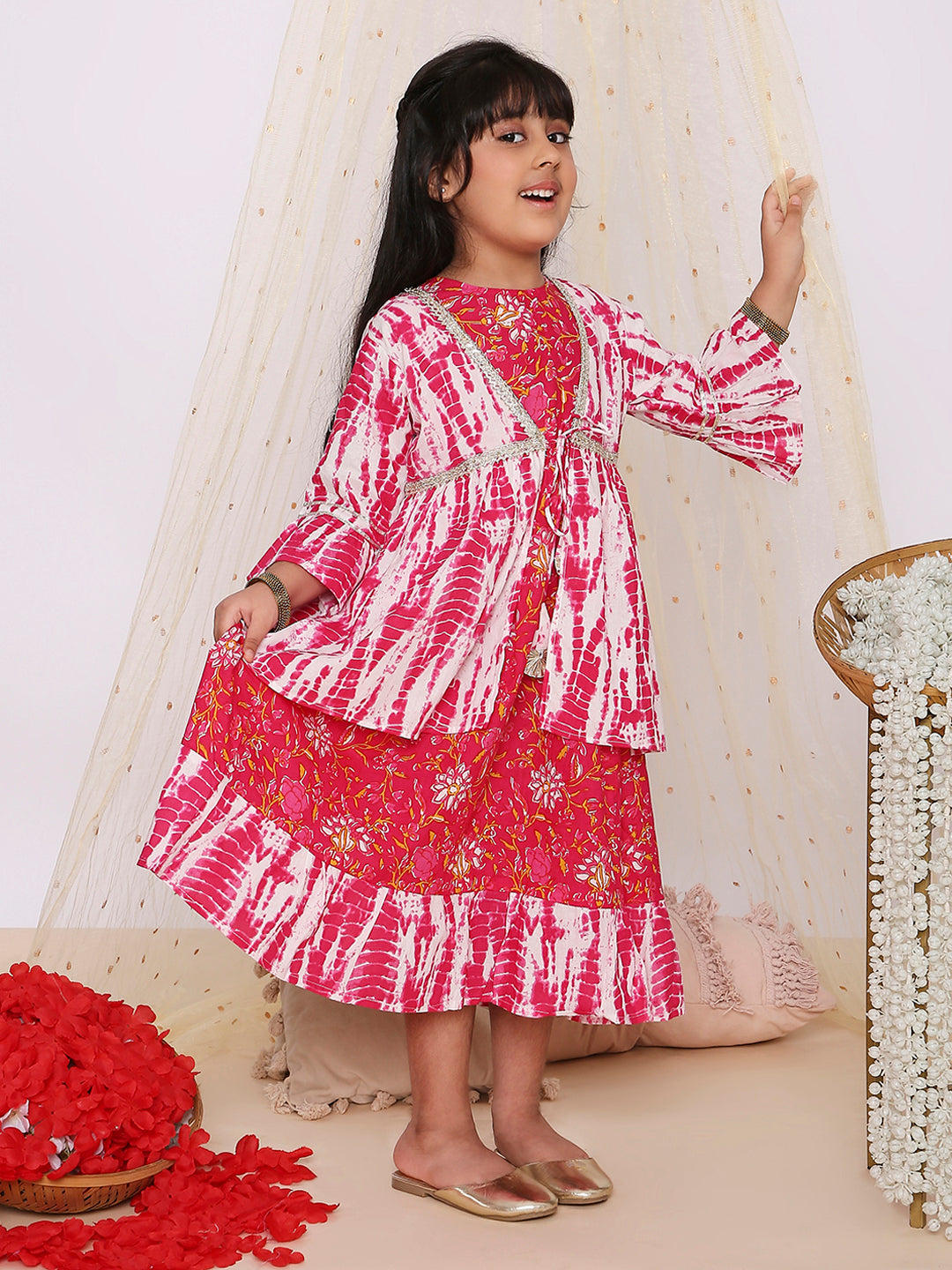 KID1 Riyana Long Dress with Jacket Pink