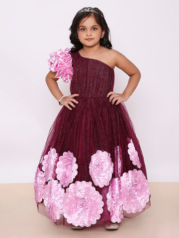KID1 The Cassandra Party Gown Wine