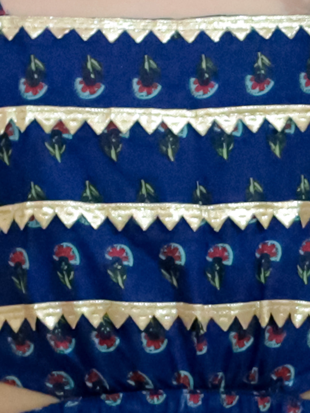 KID1 Sitara Backless Cotton Long Dress Blue