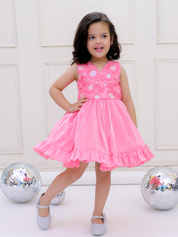 KID1 The Savannah Party Dress Pink