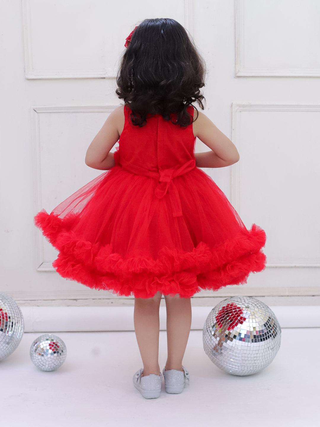 KID1 The Scarlet J Party Dress Red