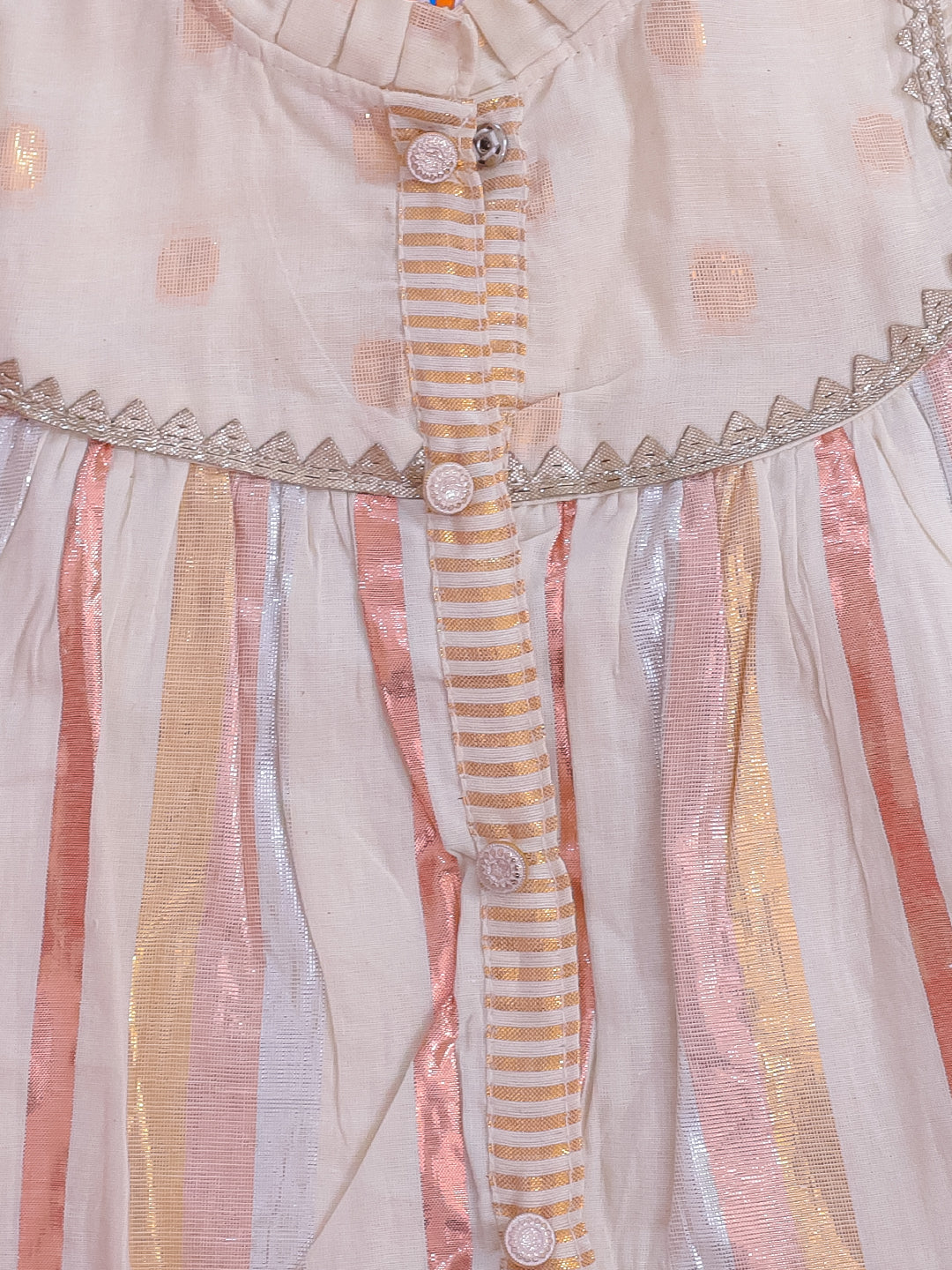 KID1 Tiny Weaves Party Dress Offwhite