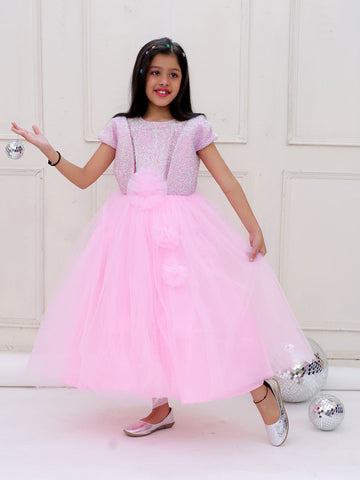 KID1 Glam Party Wear Gown Pink