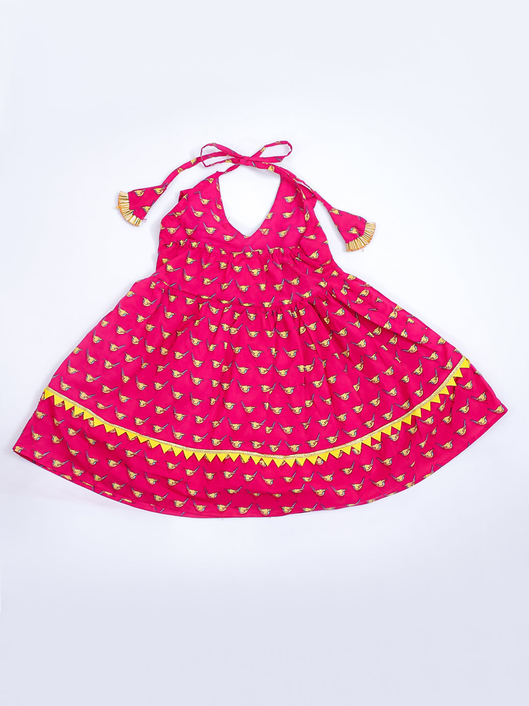 KID1 Chidiya Ruffle Dress Pink