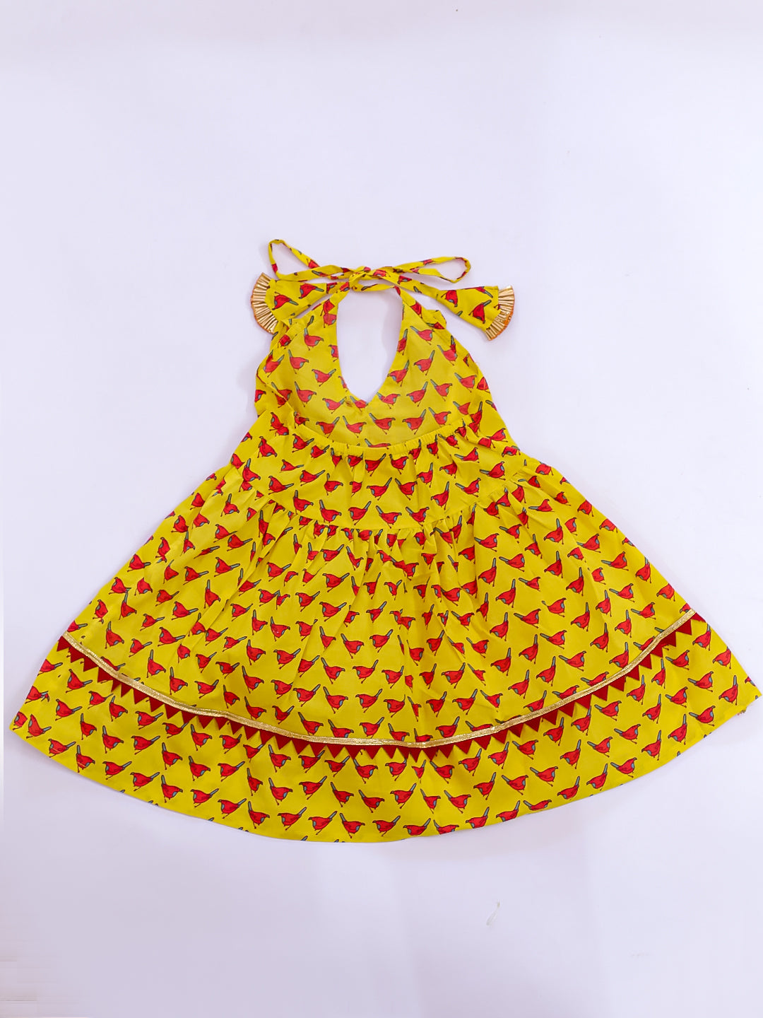 KID1 Chidiya Ruffle Dress Yellow