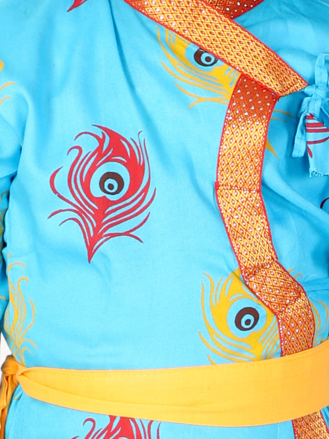 KID1 Mor Pankh Kanha Angrakha Dhoti Set Blue