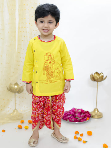 KID1 Nandlala Krishna Kanhaiya Dhoti Set Yellow