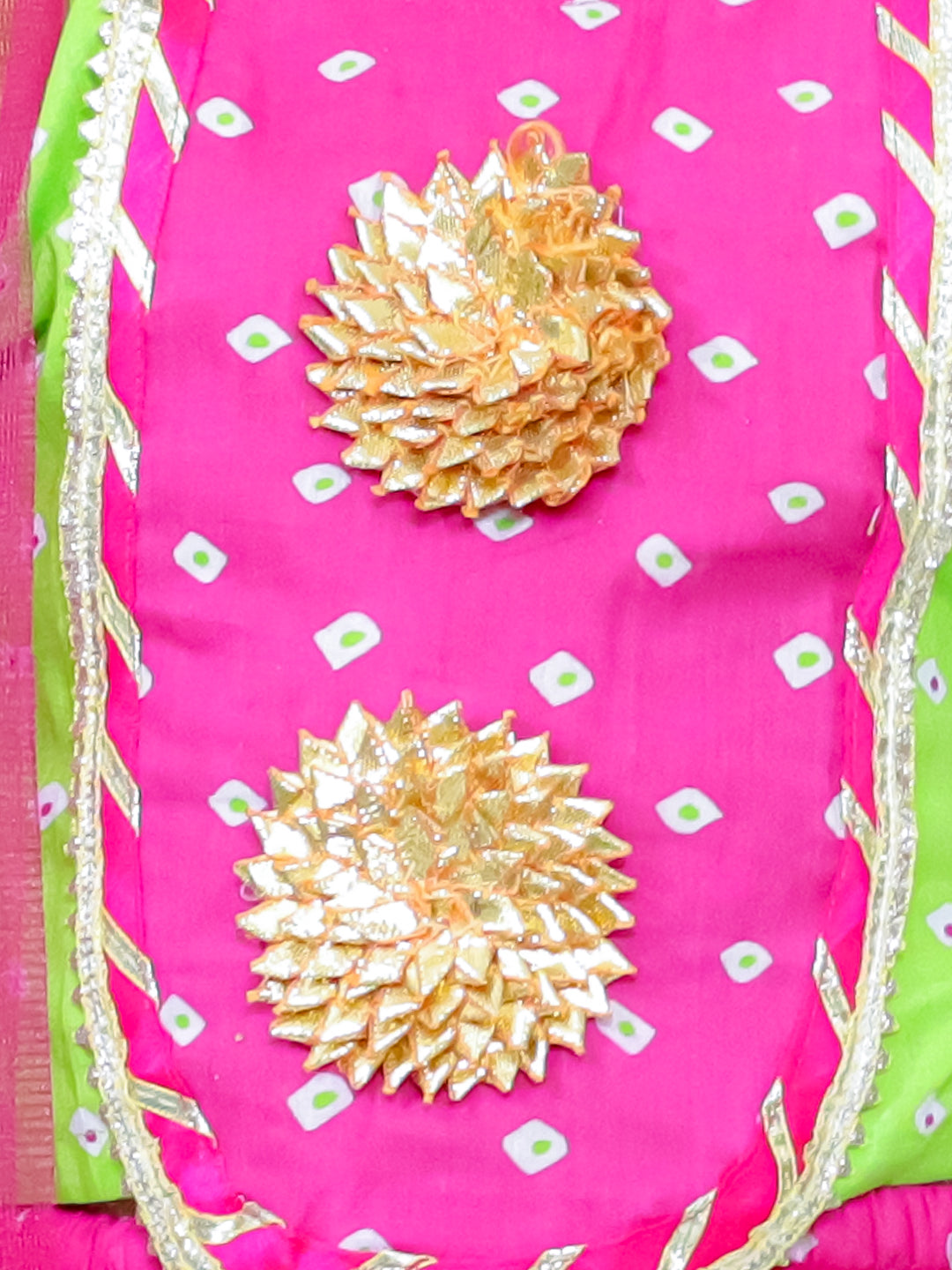 KID1 Chanda Bandhani Lehenga Choli Green