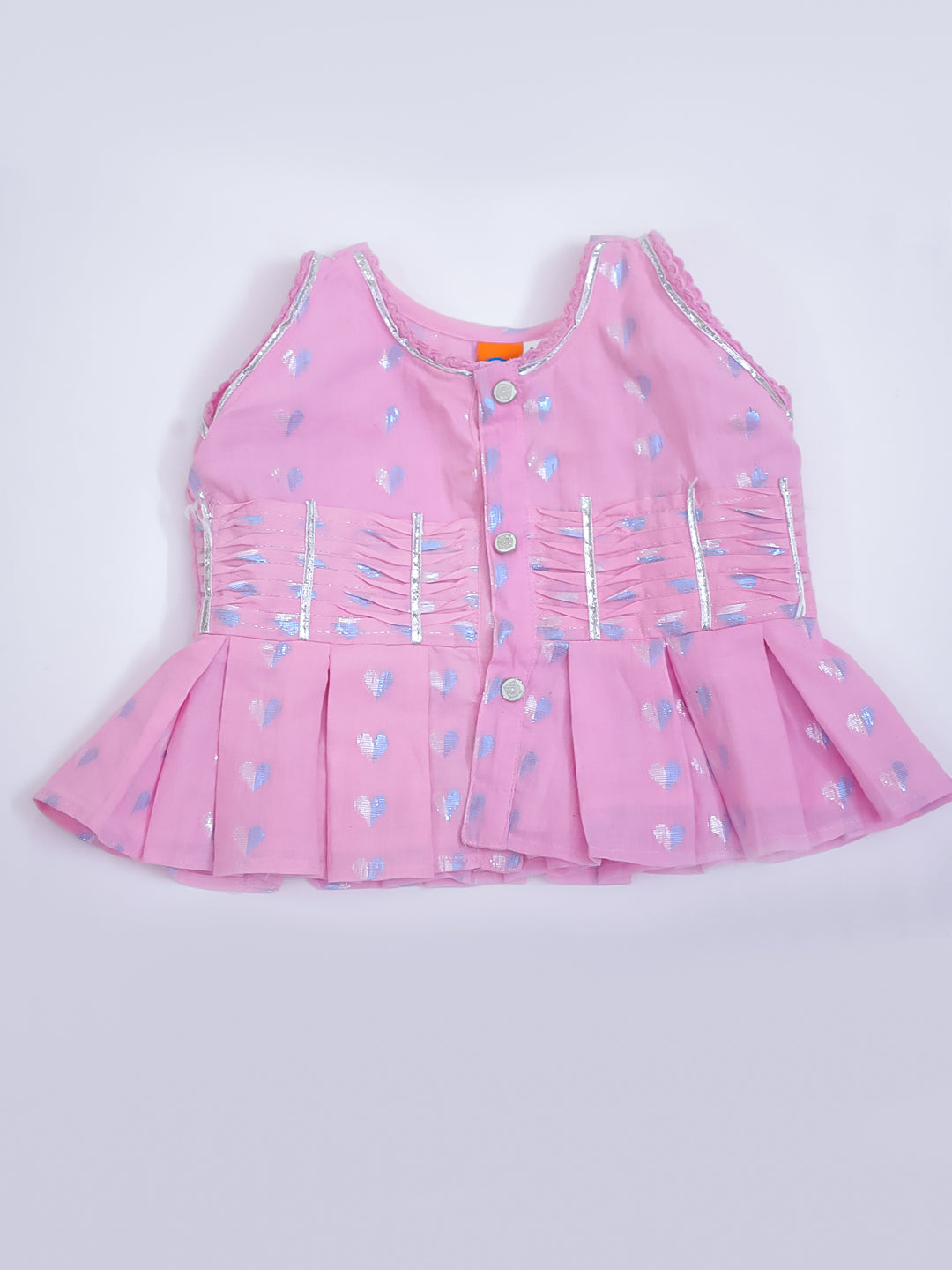 KID1 Tiny Hearts Choli Lehenga Set Pink