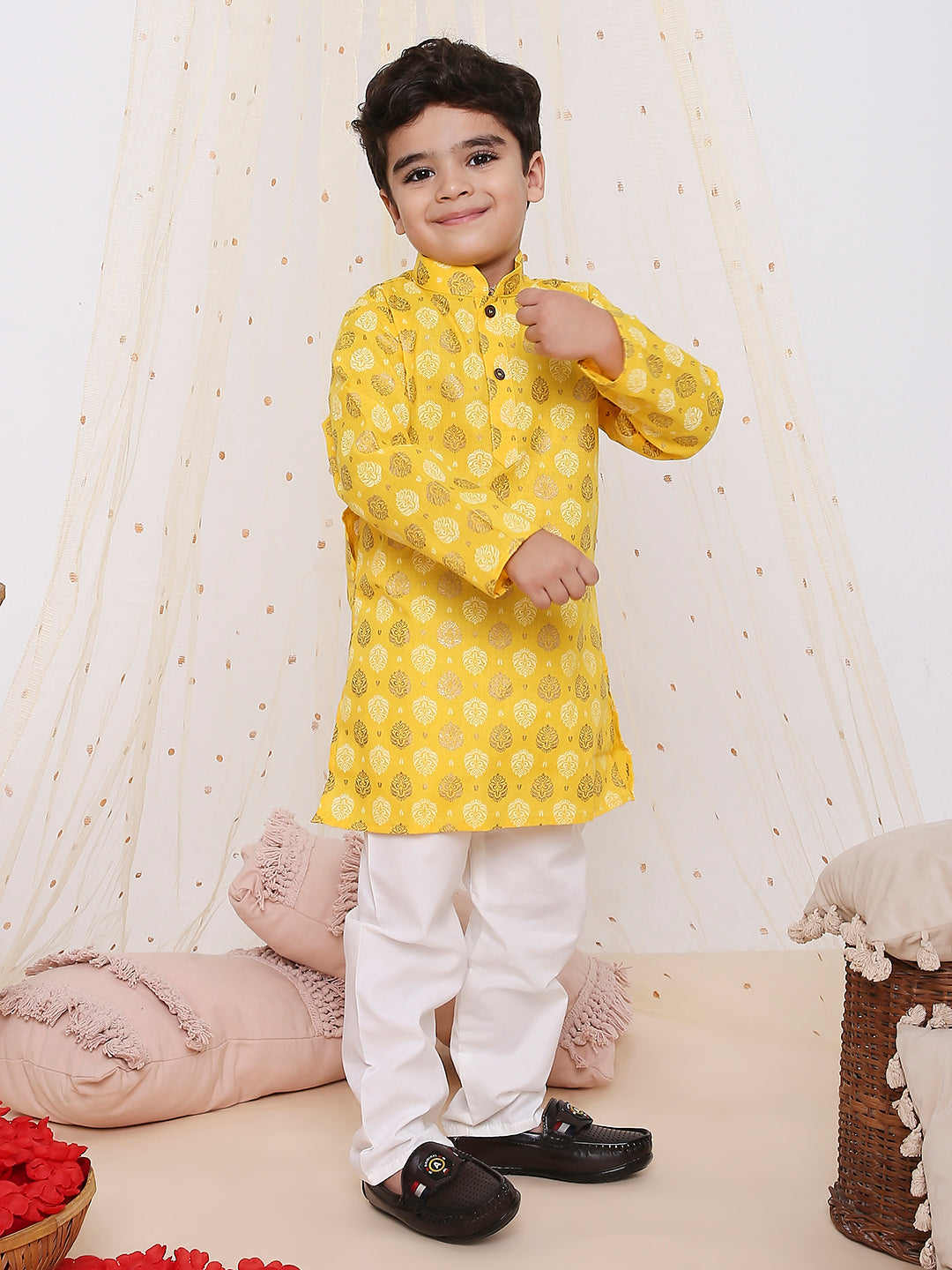 KID1 In-Vouge Kurta Pyjama Yellow