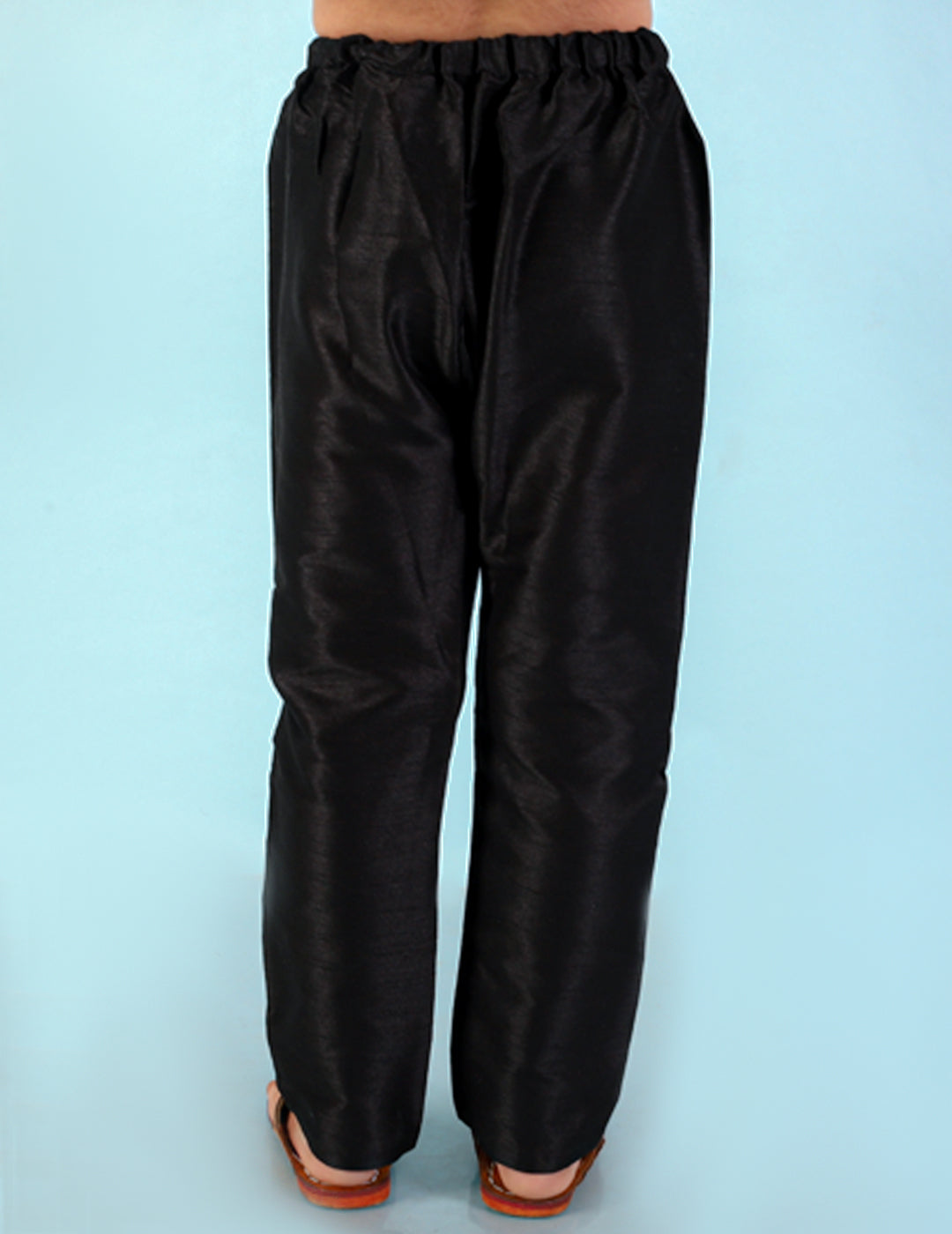 Boys Silk Blend Pyjama Black
