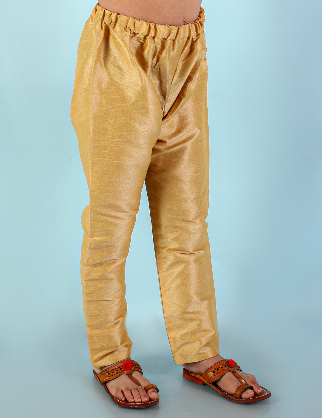 Boys Silk Blend Pyjama Gold