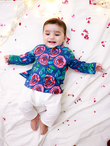 KID1 Infants Rosy Bliss Kurta Pyjama Blue