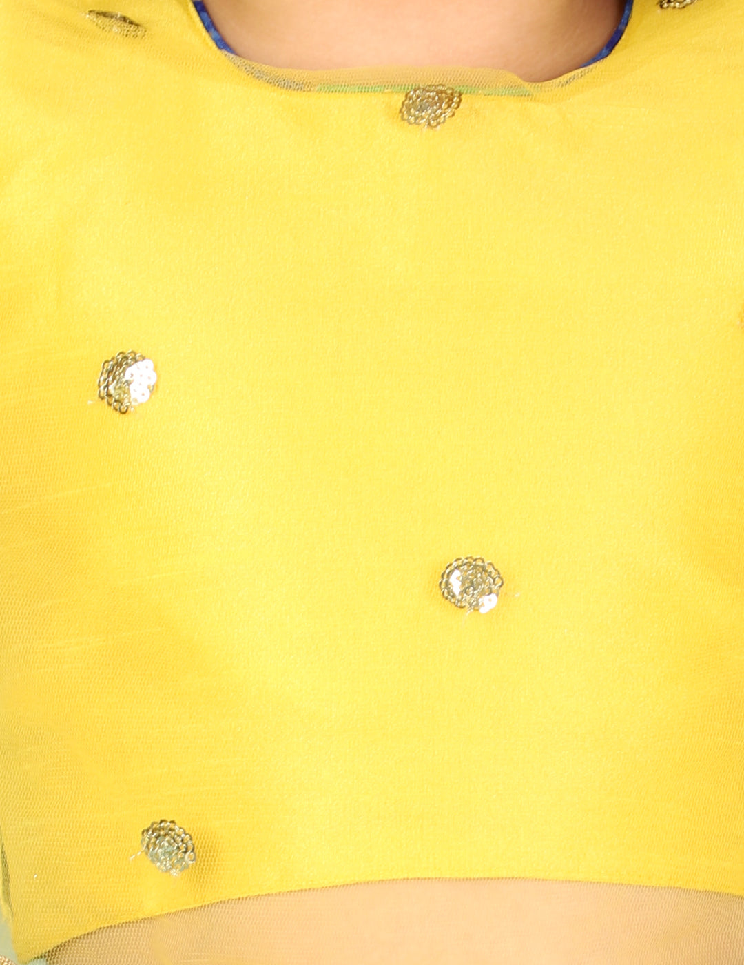 KID1 Sequins Cape Top With Palazzo Yellow