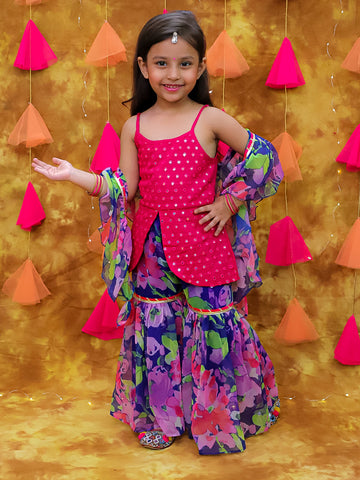 KID1 Malang Mirror Sharara set Pink