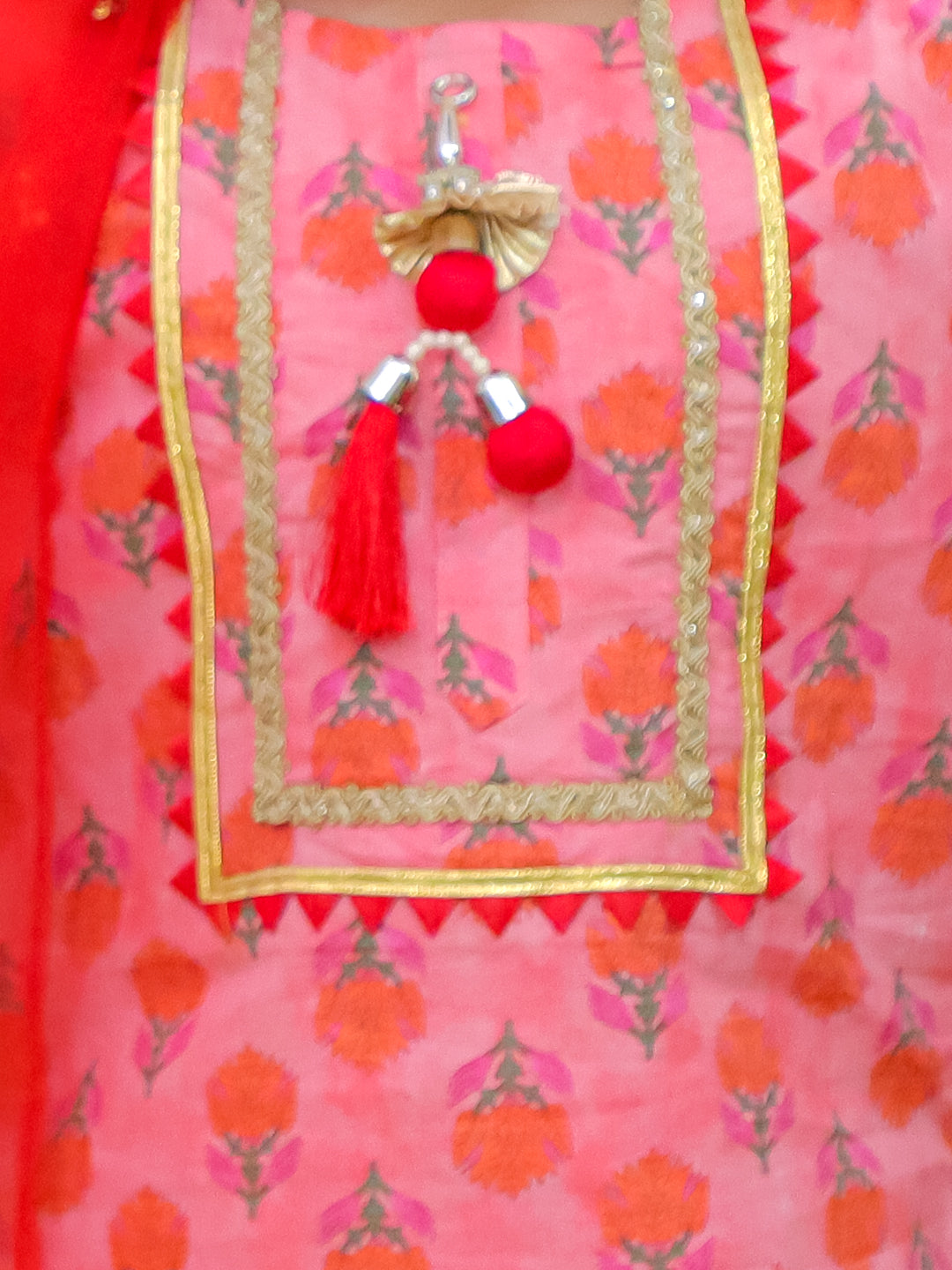 KID1 Bela Kurti Sharara Set Peach