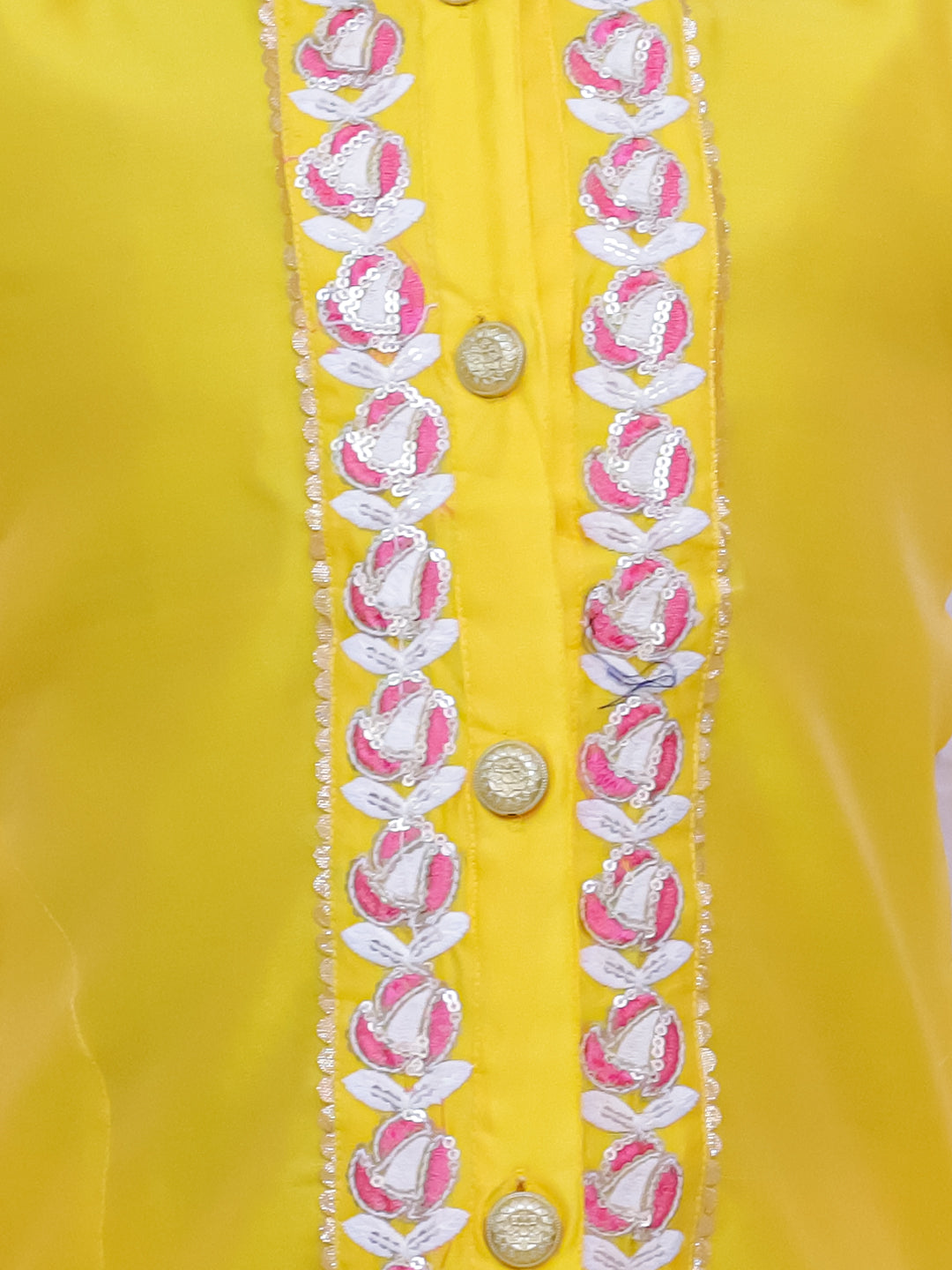 KID1 Rose Bliss Sherwani Set Yellow