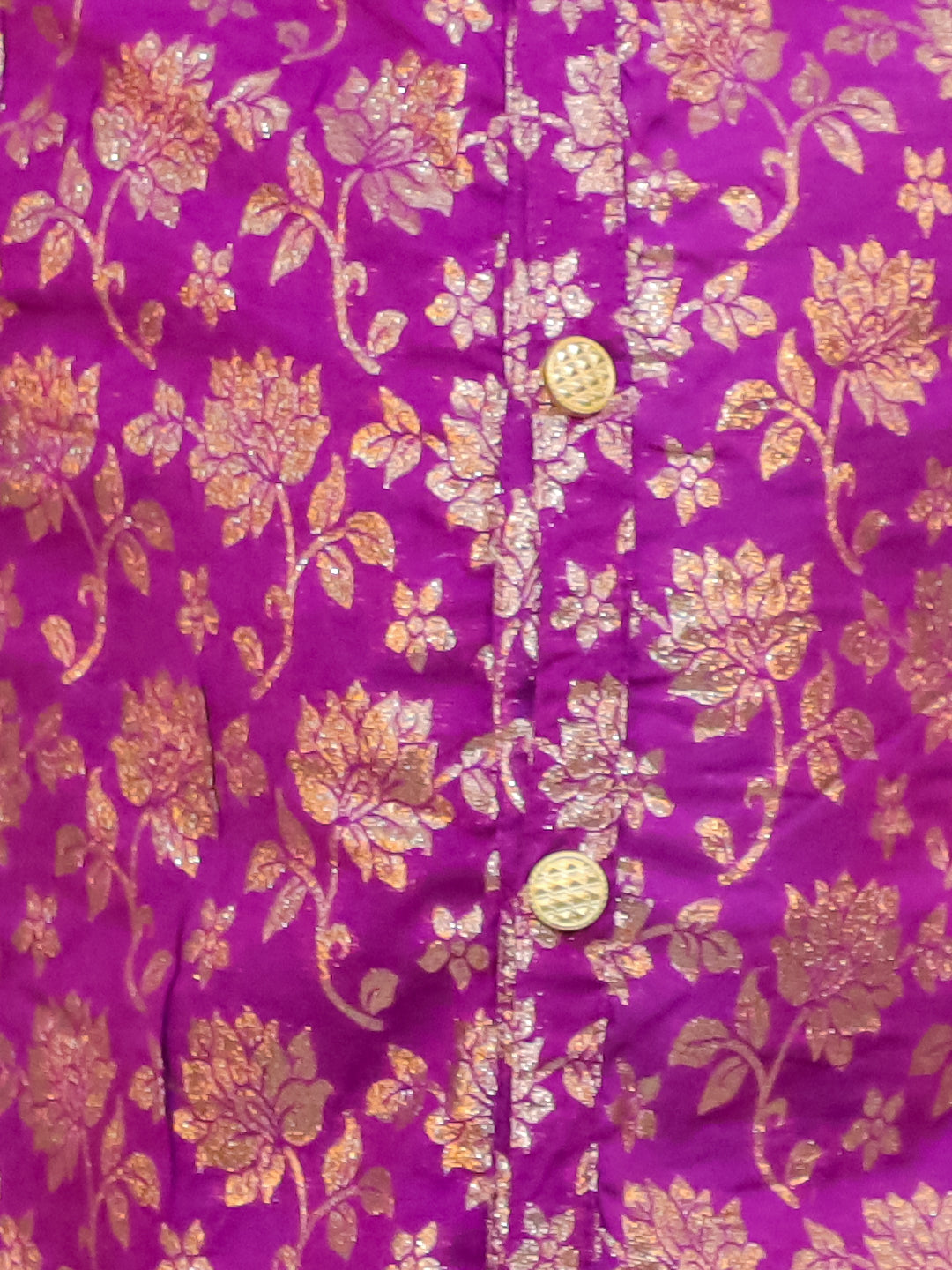 KID1 Chanderi Jacquard Sherwani Purple