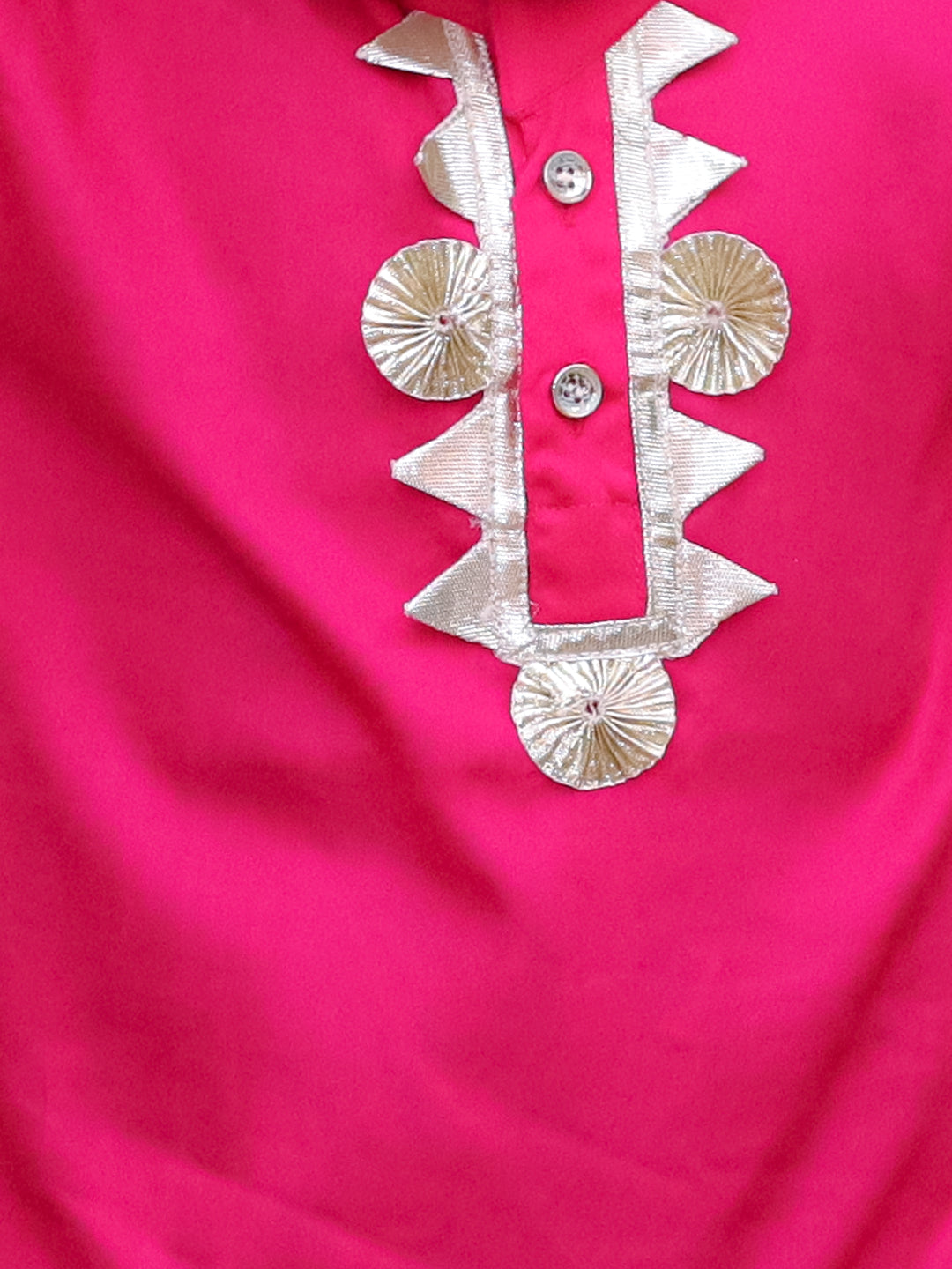 KID1 Kurta With Floral Dhoti Pink