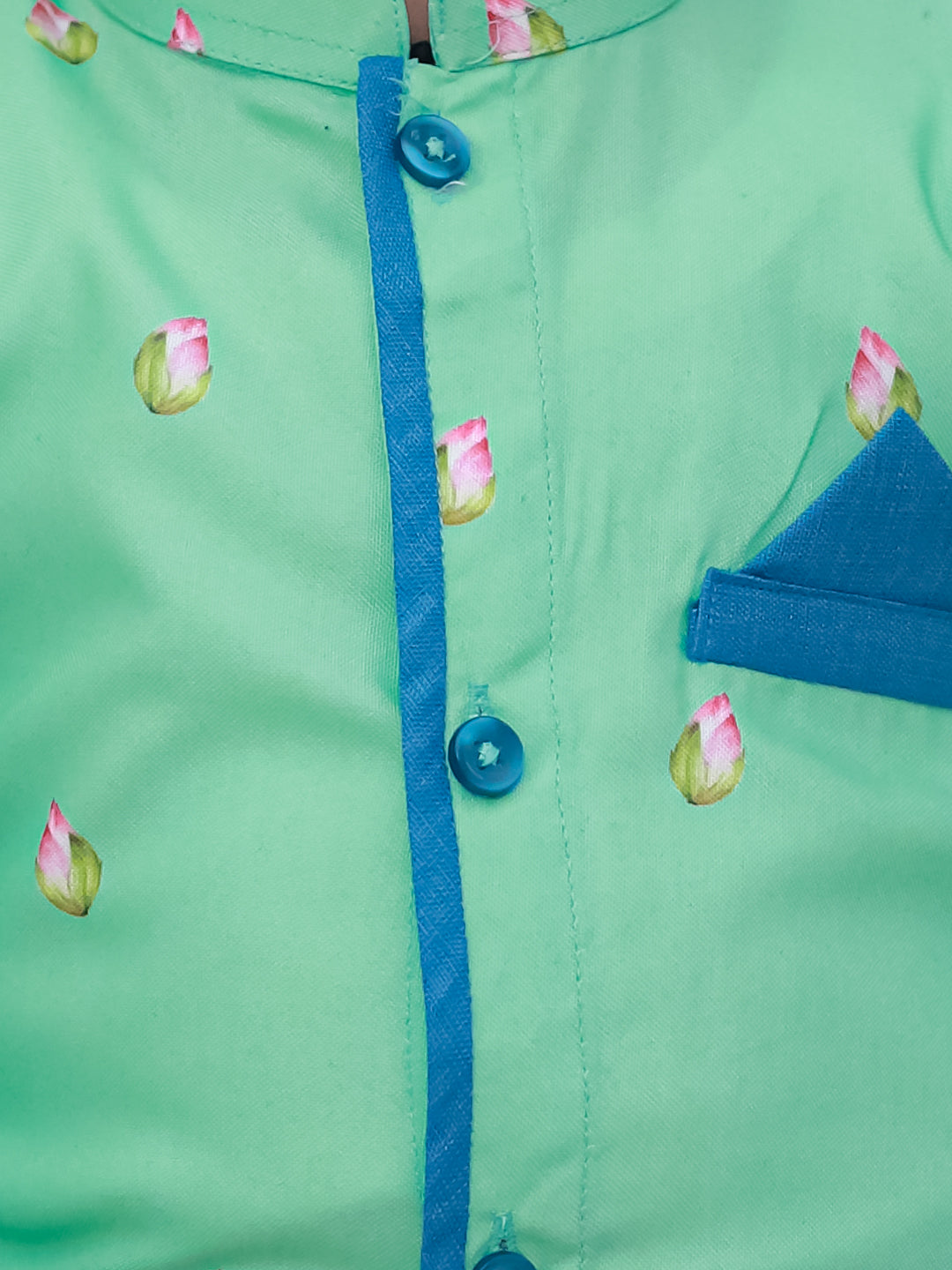 Kid One Printed Kurta with Dhoti Set Green