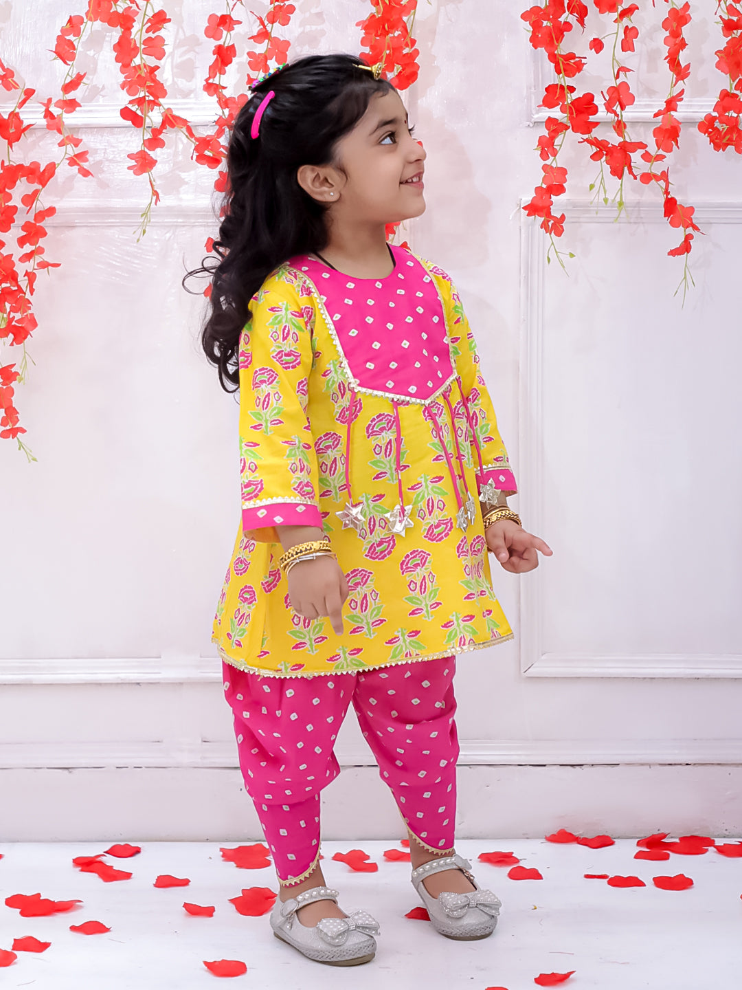 KID1 Krisha Peplum Dhoti Set Yellow