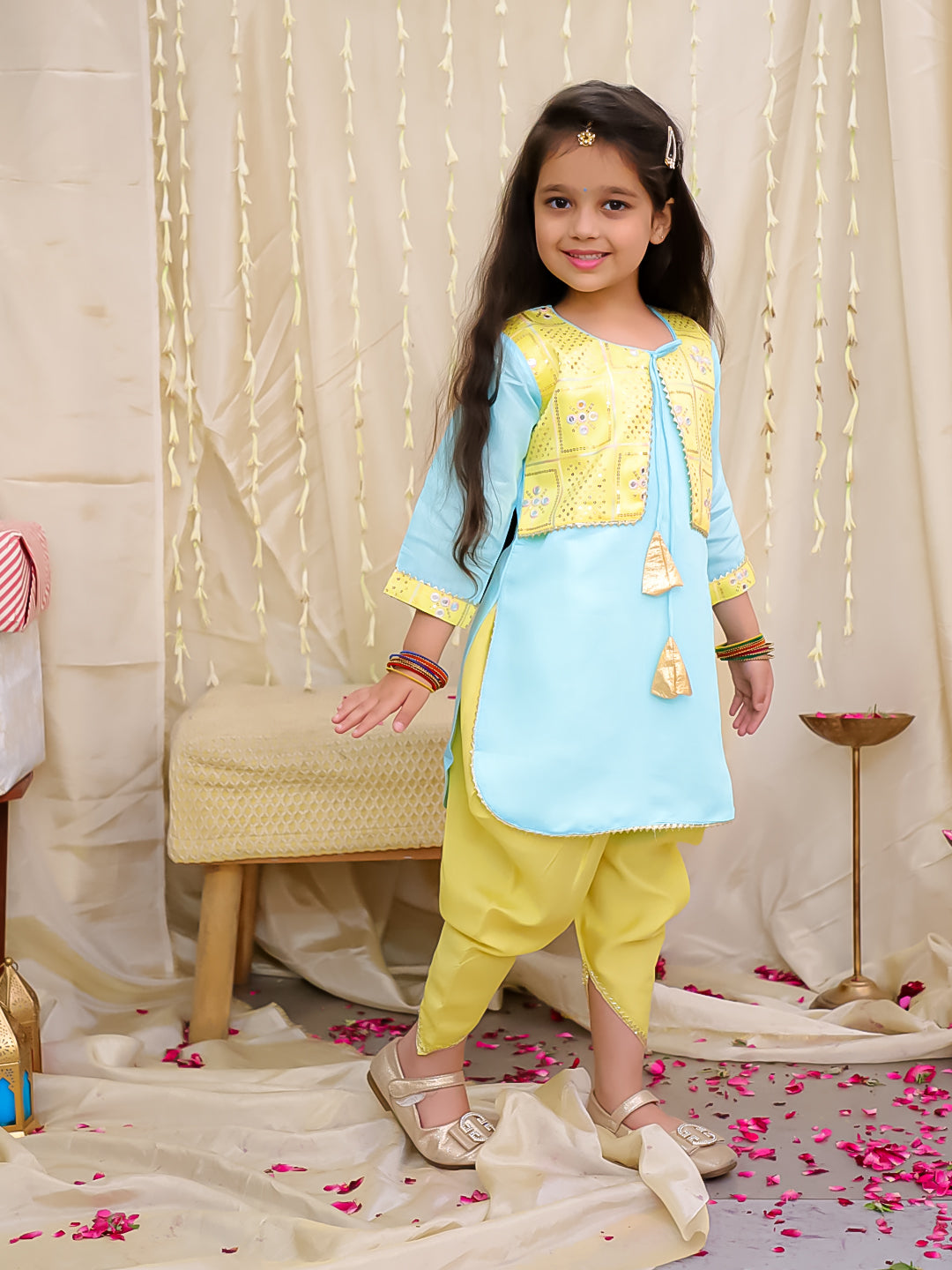 KID1 Kaanchi Kurti Dhoti Set Yellow