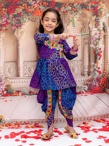 KID1 Dandia Mania Dhoti Set Blue