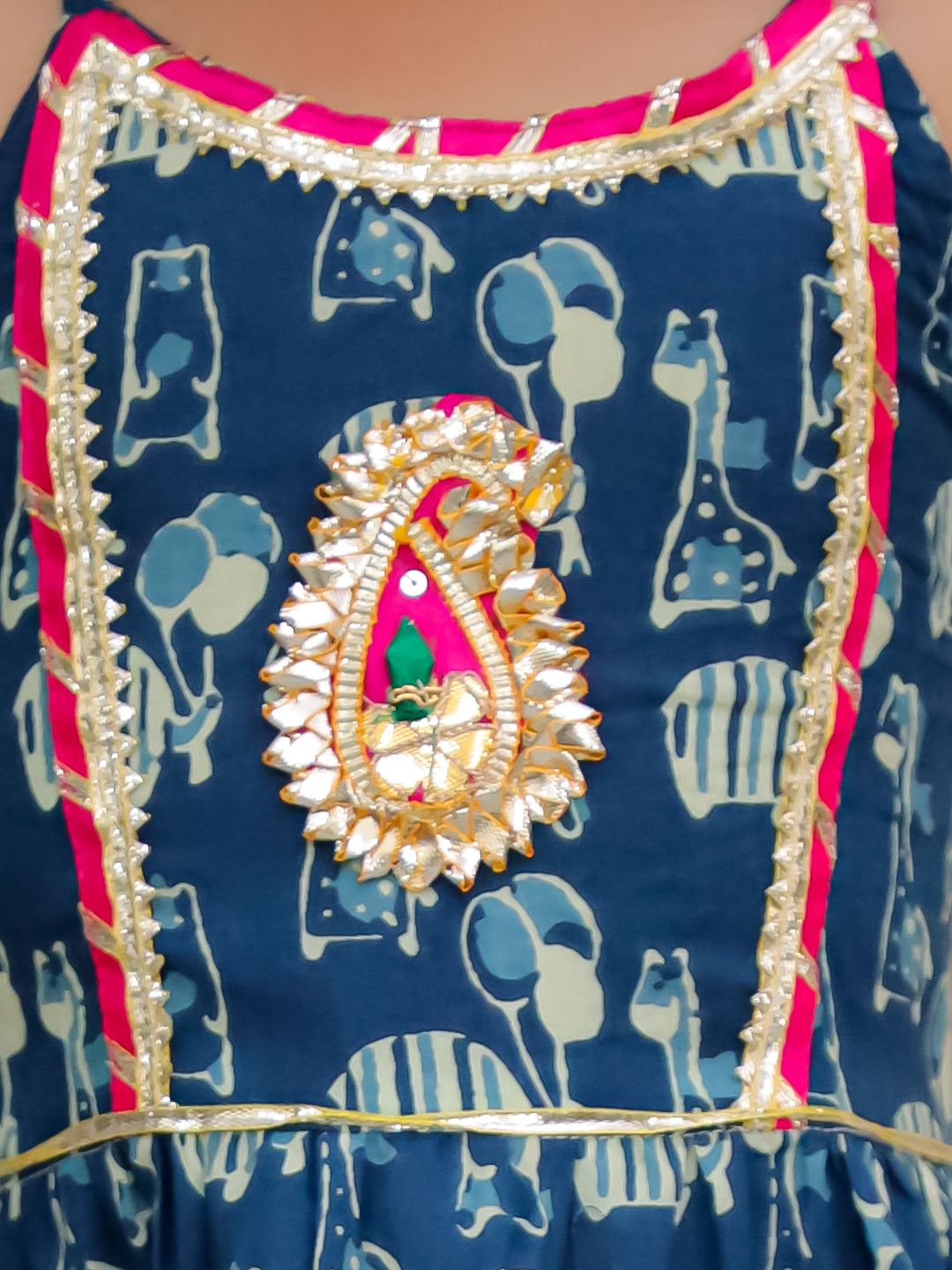 KID1 Jungle Jam Long Dress Blue