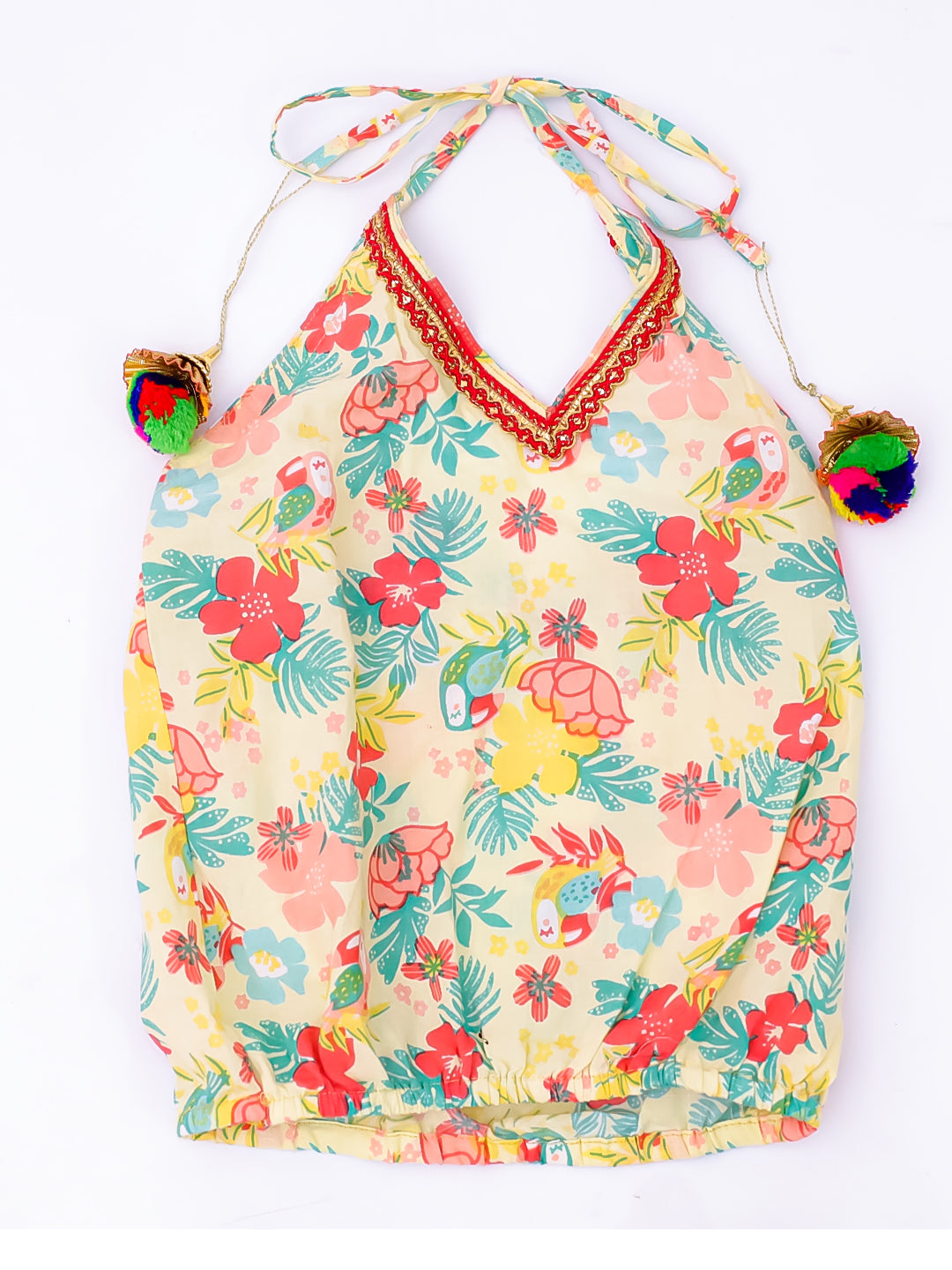 KID1 Infants Banjara Skirt With Halter Neck Choli Yellow