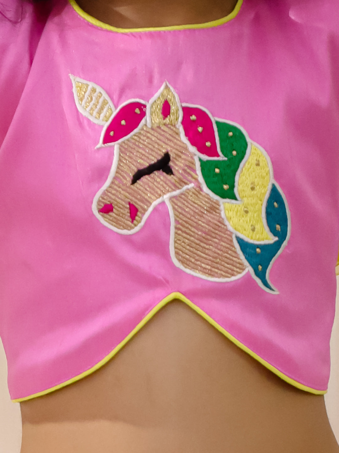 KID1 Unicorn Lehenga Choli with Dupatta Pink